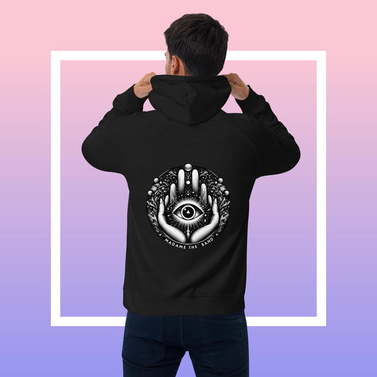 "Eye Of The Beholder" Unisex eco raglan hoodie